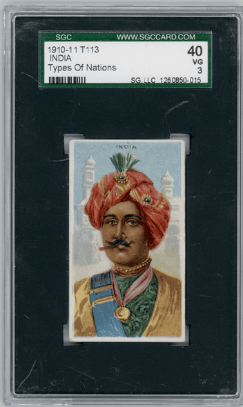 1909-11 T113 India Types of Nations SGC 3 front of card