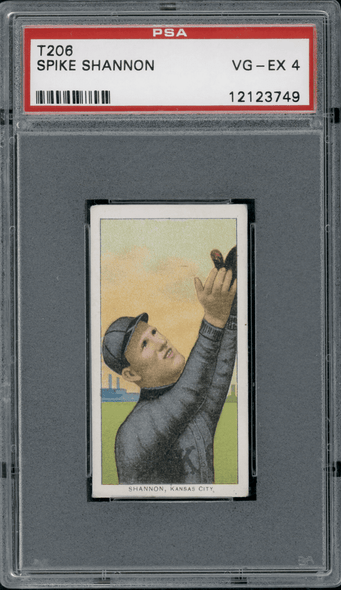 1910 T206 Spike Shannon Piedmont 350 PSA 4 front of card