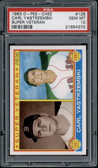 1983 O-Pee-Chee Carl Yastrzemski #126 PSA 10 front of card