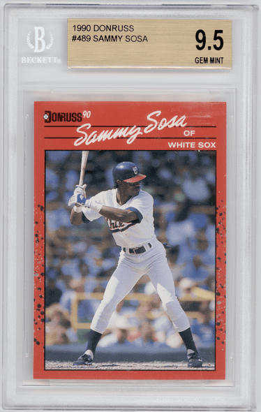 1990 Donruss Sammy Sosa #489 BGS 9.5 front of card