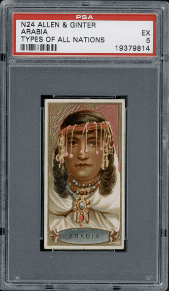1889 N24 Allen & Ginter Arabia Types of All Nations PSA 5 front of card
