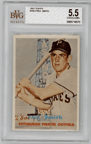 1957 Topps Paul Smith #345 BVG 5.5 front of card