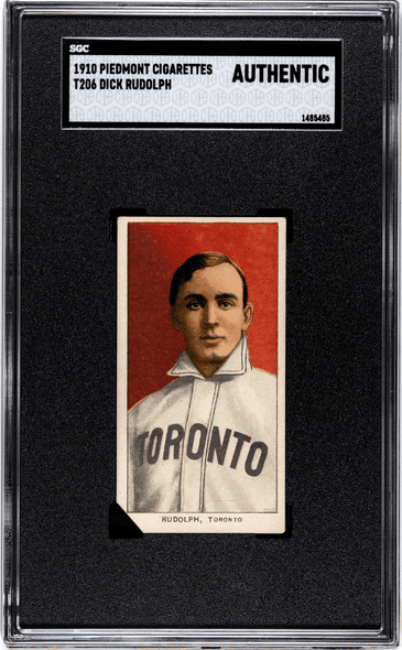 1910 T206 Dick Rudolph Piedmont 350 SGC A front of card