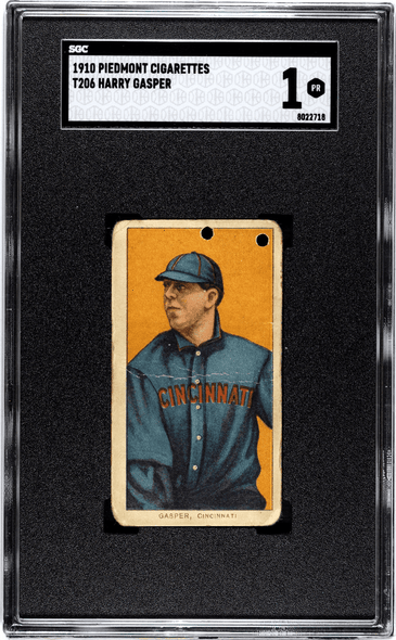 1910 T206 Harry Gasper Piedmont 350 SGC 1 front of card