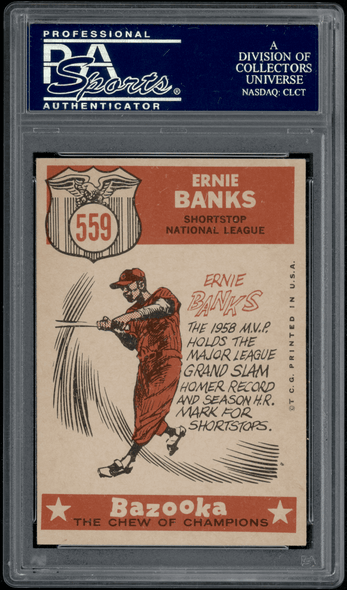 1959 Topps Ernie Banks All Star #559 PSA 4 back of card