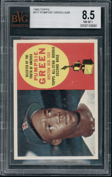 1960 Topps Pumpsie Green All Star Rookie #317 BVG 8.5 front of card