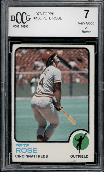 1973 Topps Pete Rose #130 BCCG 7 front of card