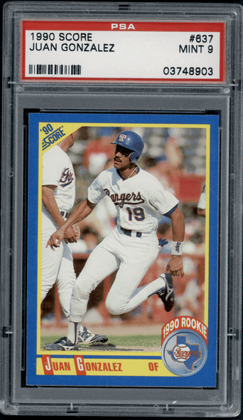 1990 upper deck Sammy Sosa Star Rookie PSA 9