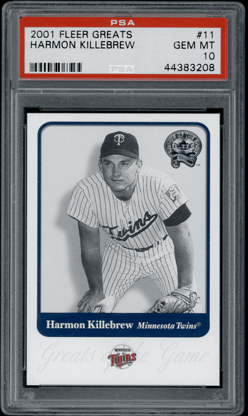 2001 Fleer Greats Harmon Killebrew #11 PSA 10 front of card