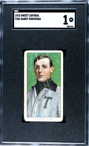 1910 T206 Harry Hinchman Sweet Caporal 350 SGC 1 front of card