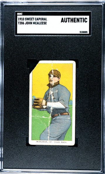 1910 T206 John McAleese Sweet Caporal 350 SGC A front of card