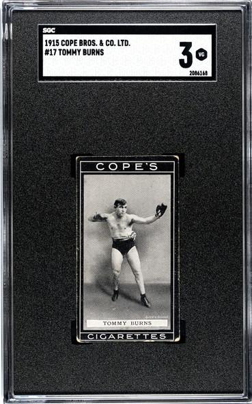 1915 Cope Bros. & Co. LTD Tommy Burns SGC 3 front of card