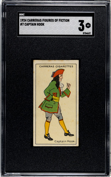1924 Carreras LTD Captain Hook #7 Figures of Fiction SGC 3 front of card