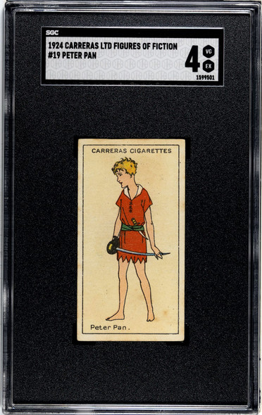 1924 Carreras LTD Peter Pan #19 Figures of Fiction SGC 4 front of card