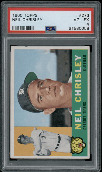 1960 Topps Neil Chrisley #273 PSA 4 front of card