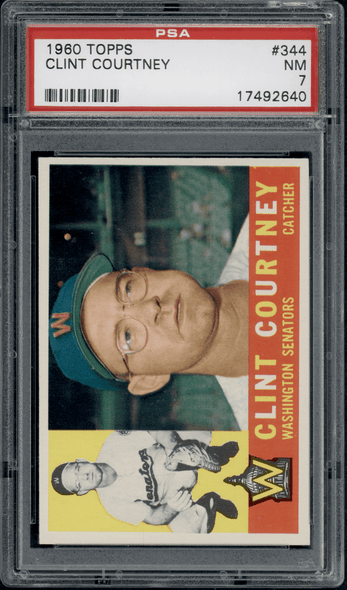 1960 Topps Clint Courtney #344 PSA 7 front of card