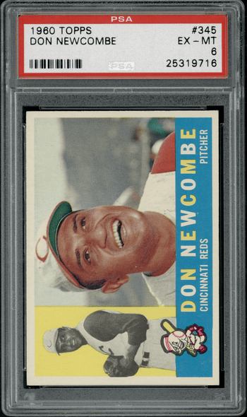 1960 Topps Don Newcombe #345 PSA 6 front of card