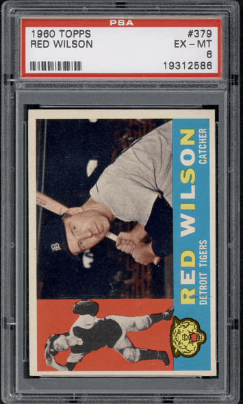 1960 Topps Red Wilson #379 PSA 6 front of card