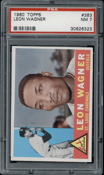 1960 Topps Leon Wagner #383 PSA 7 front of card