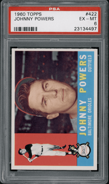1960 Topps Johnny Powers #422 PSA 6 front of card
