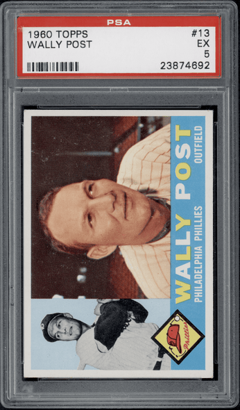 1960 Topps Wally Post #13 PSA 5 front of card