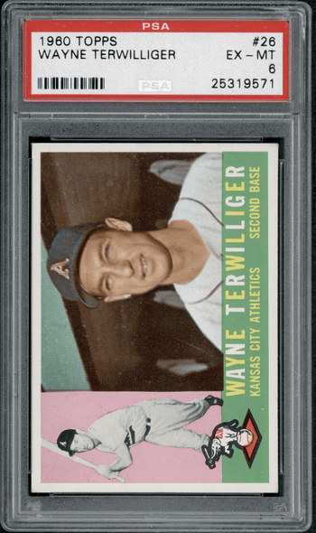 1960 Topps Wayne Terwilliger #26 PSA 6 front of card