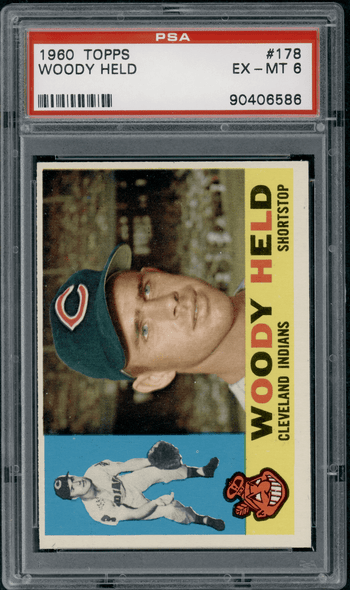1960 Topps Woody Held #178 PSA 6 front of card