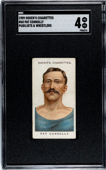 1909 Ogden's Cigarettes Pat Connolly #60 Pugilists & Wrestlers SGC 4 front of card