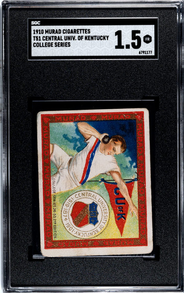 1910 T51 Murad Cigarettes Central University of Kentucky College Series SGC 1.5 front of card