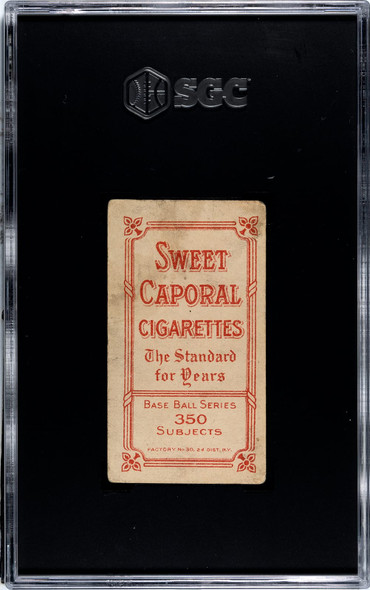 1910 T206 Harry Howell Portrait Sweet Caporal 350 SGC 3 back of card