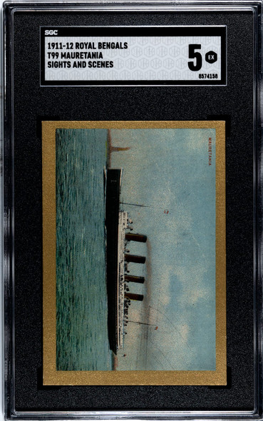 1911 T99 Royal Bengals Cigars Mauretania Sights and Scenes SGC 5 front of card