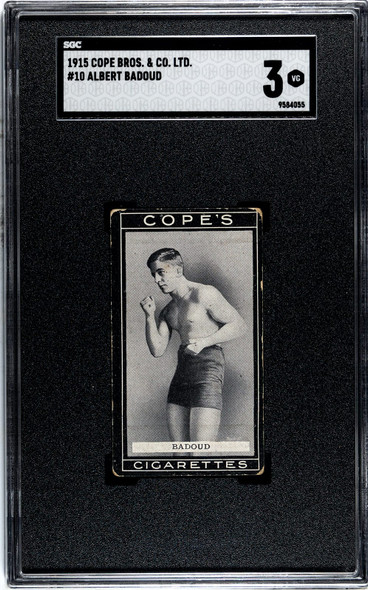1915 Cope Bros. Co. Ltd. Albert Badoud #10 SGC 3 front of card