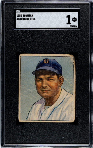 1950 Bowman George Kell #8 SGC 1 front of card