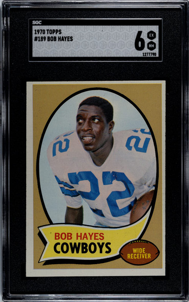 1970 Topps Bob Hayes #189 SGC 6 front of card