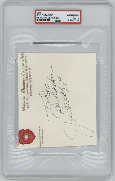 1990 T206Cards.com Joe DiMaggio PSA A front of card