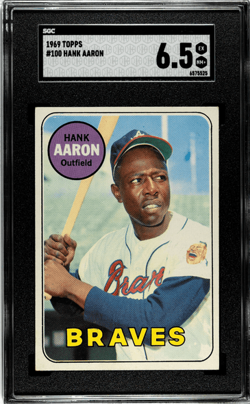 Hank Aaron Autographed 1958 Topps Card #30 Milwaukee Braves