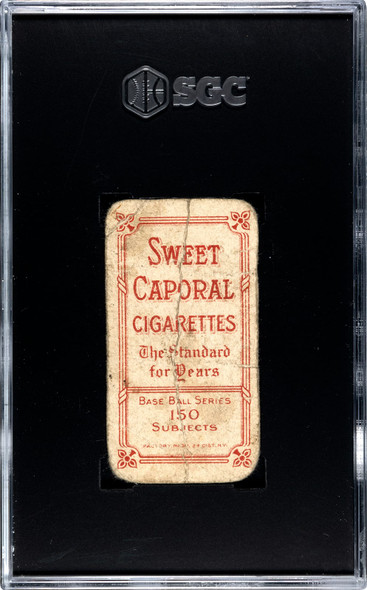 1909 T206 Al Bridwell Portrait, No Cap Sweet Caporal 150 SGC 1 back of card