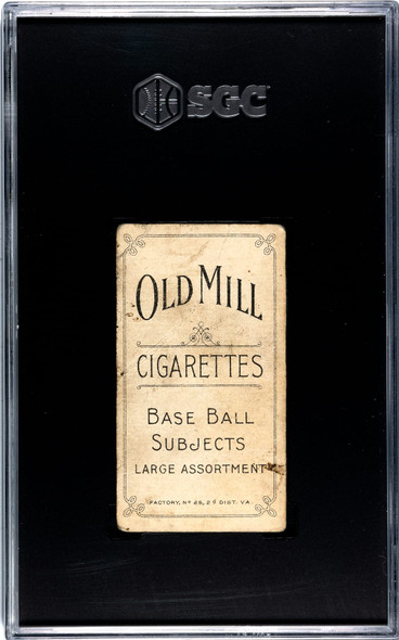 1909-11 Cigarettes Wid Conroy With Bat Old Mill SGC 1.5 back of card