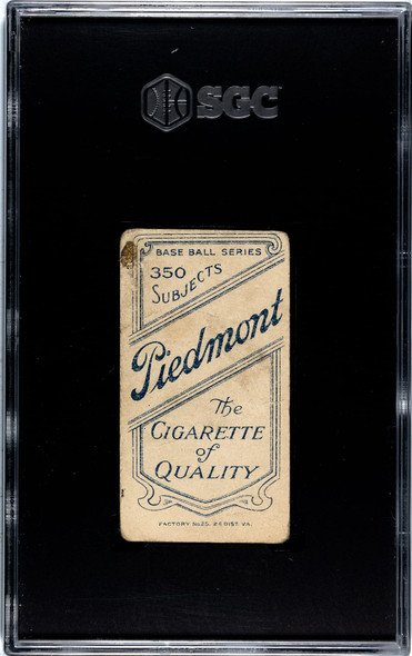 1910 T206 Bill Hart Piedmont 350 SGC 1 back of card