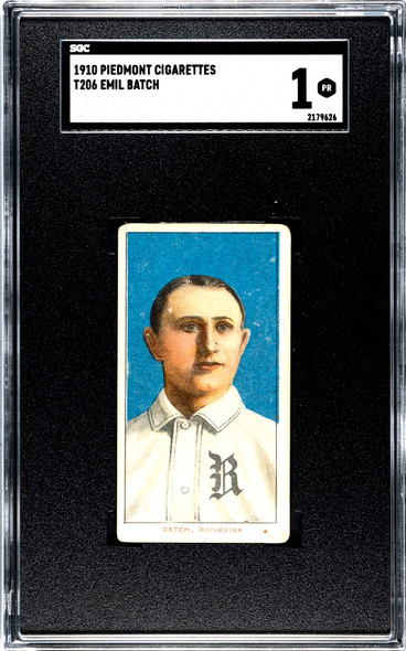 1910 T206 Emil Batch Piedmont 350 SGC 1 front of card