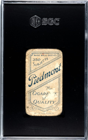 1910 T206 Iron Man McGinnity Piedmont 350 SGC 1 back of card
