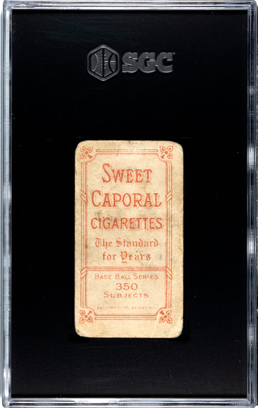 1910 T206 Bill Malarkey Sweet Caporal 350 SGC 1.5 back of card