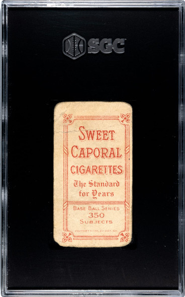 1910 T206 Fred Mitchell Sweet Caporal 350 SGC A back of card