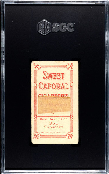 1910 T206 Tom Downey Batting Sweet Caporal 350 SGC 1 back of card