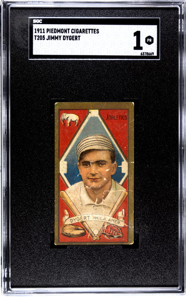 1911 T205 Jimmy Dygert Piedmont SGC 1 front of card