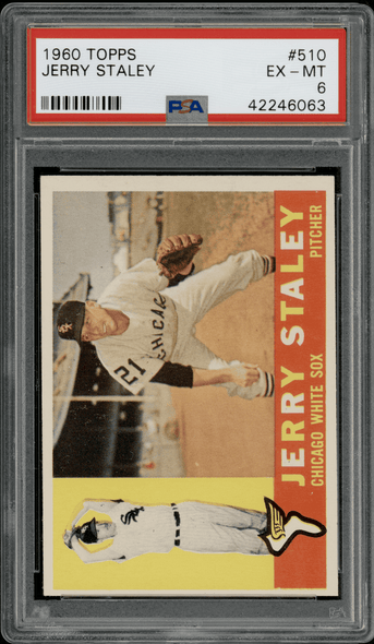 Autographed JERRY STALEY Chicago White Sox 1959 Topps Card - Main