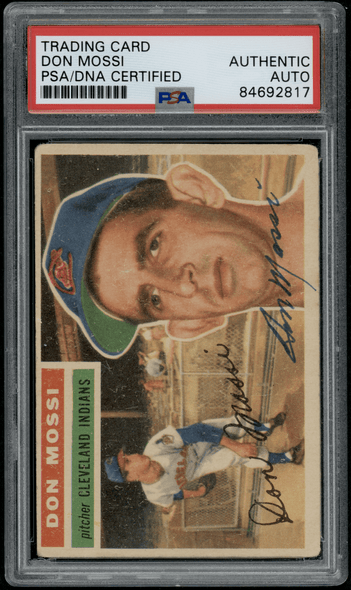 1956 Topps Don Mossi #39 PSA Authentic Auto front of card