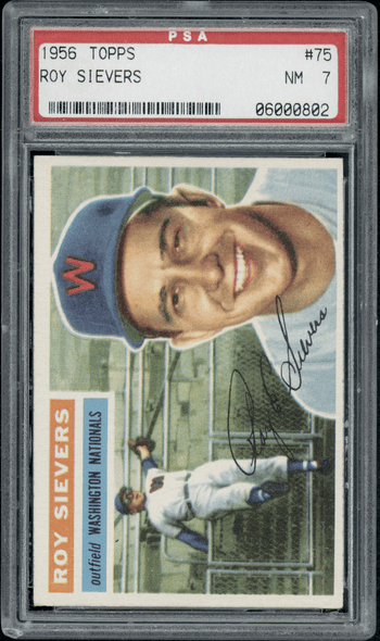 1956 Topps Roy Sievers #75 PSA 7 front of card