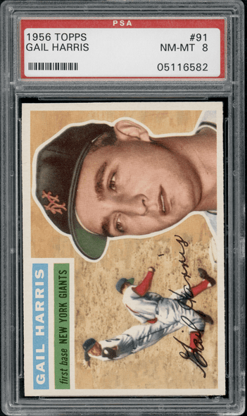1956 Topps Gail Harris #91 PSA 8 front of card