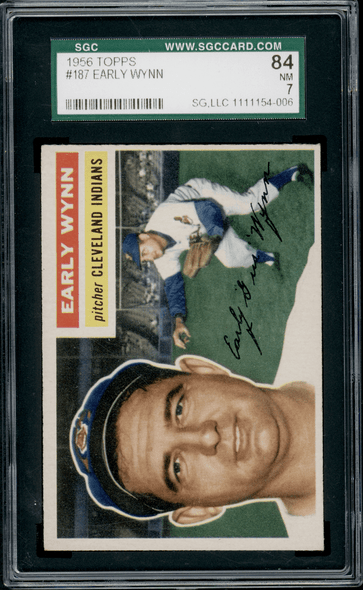 1956 Topps Early Wynn #187 SGC 7 front of card